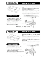 Preview for 1 page of MINOURA RS-4000 TOOL TRAY Manual