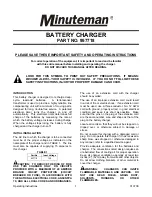 Preview for 1 page of Minuteman 957718 User Manual