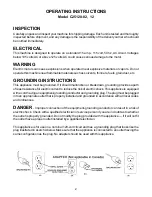 Preview for 3 page of Minuteman C25120-02 Operation Service Parts Care