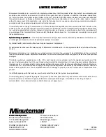 Preview for 10 page of Minuteman C82904-04 Operation Service Parts Care