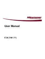 Minuteman E 26 User Manual preview