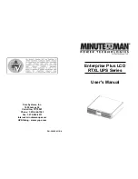 Предварительный просмотр 1 страницы Minuteman Enterprise Plus LCD RTXL UPS Series User Manual