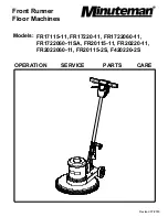 Minuteman F420220-2S Operation Service Parts Care предпросмотр