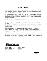 Preview for 42 page of Minuteman Kleen Sweep 35W HM35BQP Operation Manual