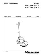 Minuteman M20130-00 Operation Service Parts Care предпросмотр