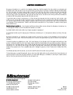 Предварительный просмотр 22 страницы Minuteman M26036TD Operation Service Parts Care