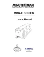 Minuteman MBK-E SERIES User Manual предпросмотр