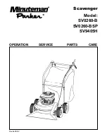 Minuteman Parker SV0260-B Operation Service Parts Care предпросмотр