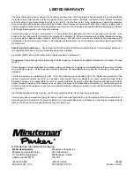 Предварительный просмотр 13 страницы Minuteman Parker SV0260-B Operation Service Parts Care