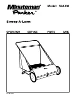 Minuteman Parker Sweep-A-Lawn SL8430 Operation Service Parts Care preview