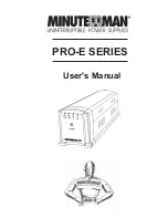 Minuteman PRO-E User Manual предпросмотр