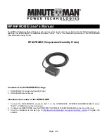 Предварительный просмотр 1 страницы Minuteman RPM-PROBE User Manual