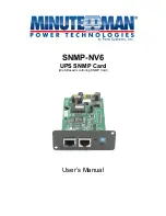 Предварительный просмотр 1 страницы Minuteman SNMP-NV6 User Manual