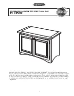 Предварительный просмотр 1 страницы Minwax TV STAND Manual