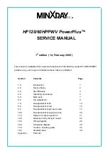 MinXray PowerPlus HF120HPPWV Service Manual предпросмотр