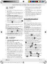 Предварительный просмотр 25 страницы Miomare 103012 Assembly, Operating And Safety Instructions