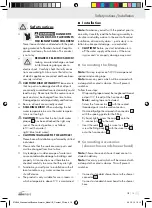 Preview for 19 page of Miomare 274849 Assembly, Operating And Safety Instructions