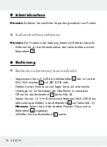 Preview for 77 page of Miomare HG01030A Operation And Safety Notes