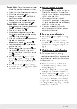 Предварительный просмотр 9 страницы Miomare HG03546A Assembly, Operating And Safety Instructions