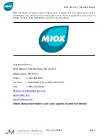 Предварительный просмотр 2 страницы MIOX RIO Zuni 1 Installation, Operation And Maintenance Manual