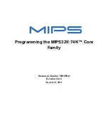 Предварительный просмотр 1 страницы MIPS MIPS32 74K Series Programming Manual