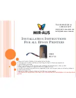 Предварительный просмотр 1 страницы Mir-Aus CISS FLY V.3 Installation Instructions Manual