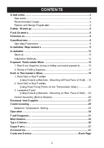 Preview for 2 page of Mira Element Thermostatic Mixer Installation And User Manual