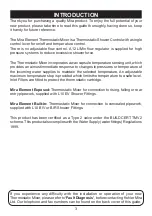 Preview for 3 page of Mira Element Thermostatic Mixer Installation And User Manual