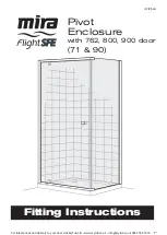 Предварительный просмотр 1 страницы Mira flight SFE Pivot Enclosure Fitting Instructions Manual