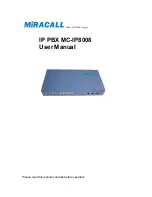 Предварительный просмотр 1 страницы Miracall Technology IP PBX MC-IP8008 User Manual