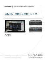 Предварительный просмотр 1 страницы Mirage Autonomic AMX v1.0 Programming Manual