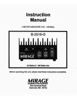 Preview for 1 page of Mirage B-2516-G Instruction Manual