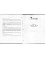 Mirage BPS210 Owner'S Manual preview