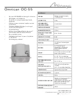 Preview for 1 page of Mirage Omnican OC-55 Specifications