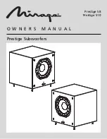 Mirage Prestige S10 Owner'S Manual preview