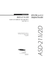 Miranda ASD-211i/2D Manual To Installation And Operation preview