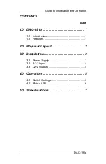 Preview for 3 page of Miranda DAC-191p Manual To Installation And Operation