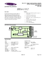 Предварительный просмотр 1 страницы Miranda DDA-1112 Manual To Installation And Operation