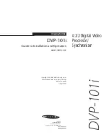 Предварительный просмотр 1 страницы Miranda DVP-101i Manual To Installation And Operation