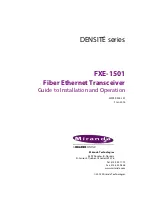 Preview for 1 page of Miranda FXE-1501 Manual To Installation And Operation