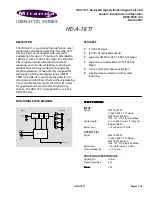 Предварительный просмотр 1 страницы Miranda HDA-1811 Manual To Installation And Operation