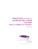 Miranda KS-900 Manual To Installation And Operation preview