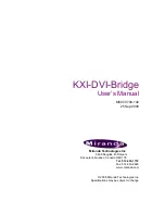 Miranda KXI-DVI-Bridge User Manual preview