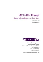 Miranda RCP-BR Manual To Installation And Operation preview