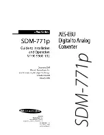 Miranda SDM-771p Manual To Installation And Operation preview