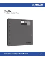 Preview for 1 page of Mircom FA-262 Installation And Operator'S Manual