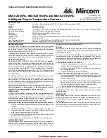 Preview for 1 page of Mircom MIX-5251APA Installation And Maintenance Instructions