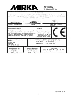 Preview for 27 page of MIRKA AP 300NV Operating Instructions Manual