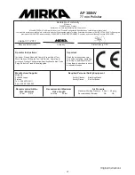 Preview for 31 page of MIRKA AP 300NV Operating Instructions Manual