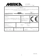 Preview for 63 page of MIRKA AP 300NV Operating Instructions Manual